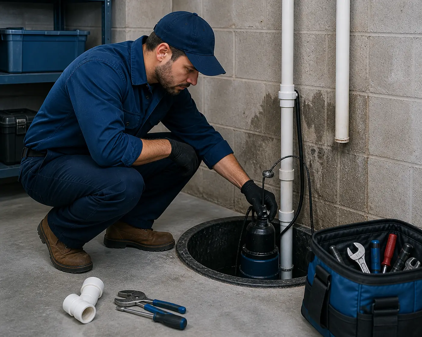 Sump pump repair and installation in Bracebridge
